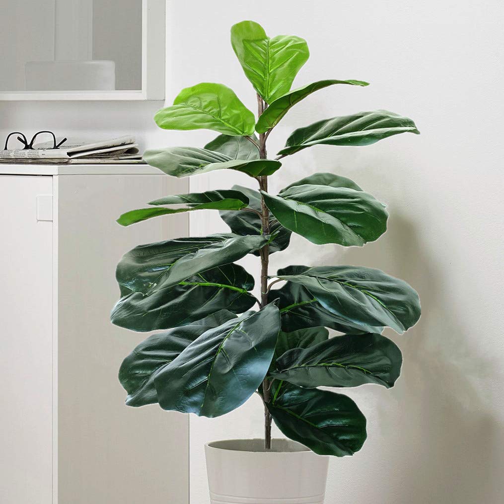 【新品】FASCENT_I FIG YOU Amazon.com: Artificial Fiddle Leaf Fig Tree Twig Faux Ficus